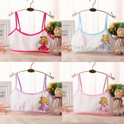 Girls Cotton Cartoon Camisole Underwear Bra