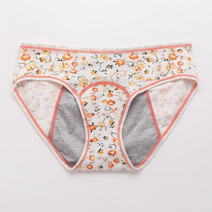 Fashion Ladies Floral Printed Physiological Underpants