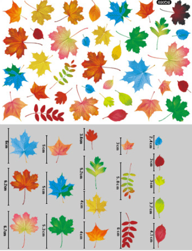 Pumpkin Maple Leaf Creative Static Stickers Thanksgiving Glass Window Decoration