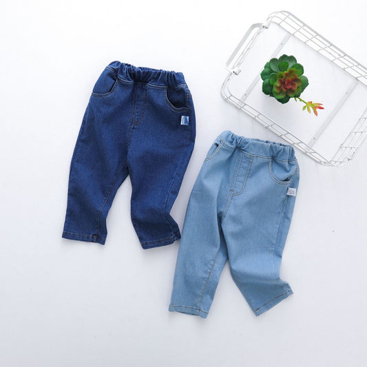 Children's casual straight jeans