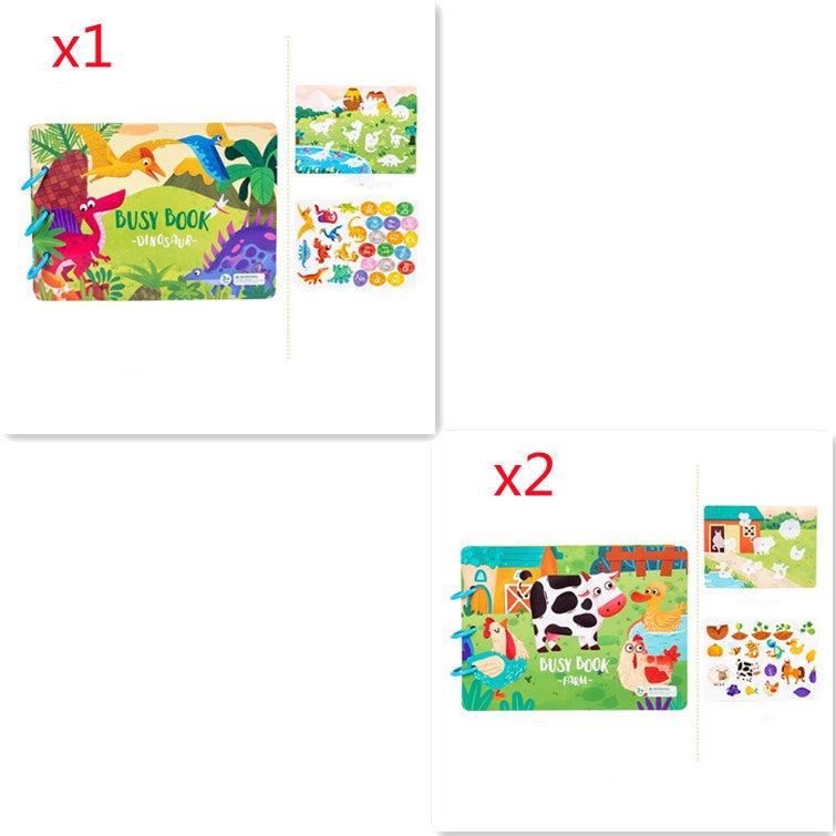 Children's Busy Book Educational Toys Repeated Paste