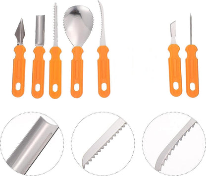 Halloween Stainless Steel Pumpkin Carving Set Fruit Carving Kitchen Gadgets