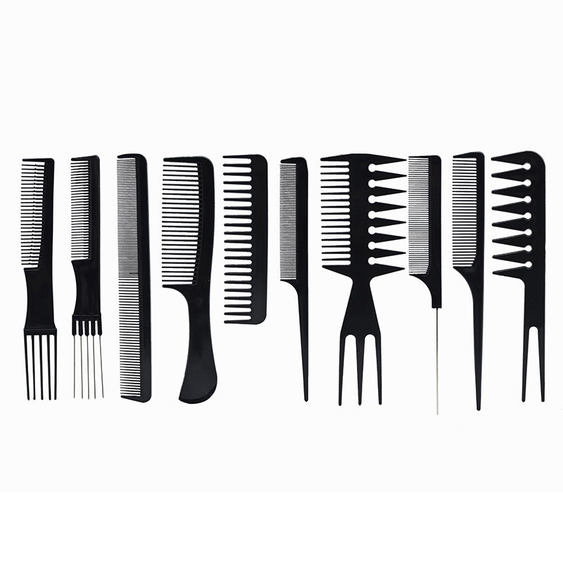Hair Salon Hairdresser With A Set Of Ten Combs