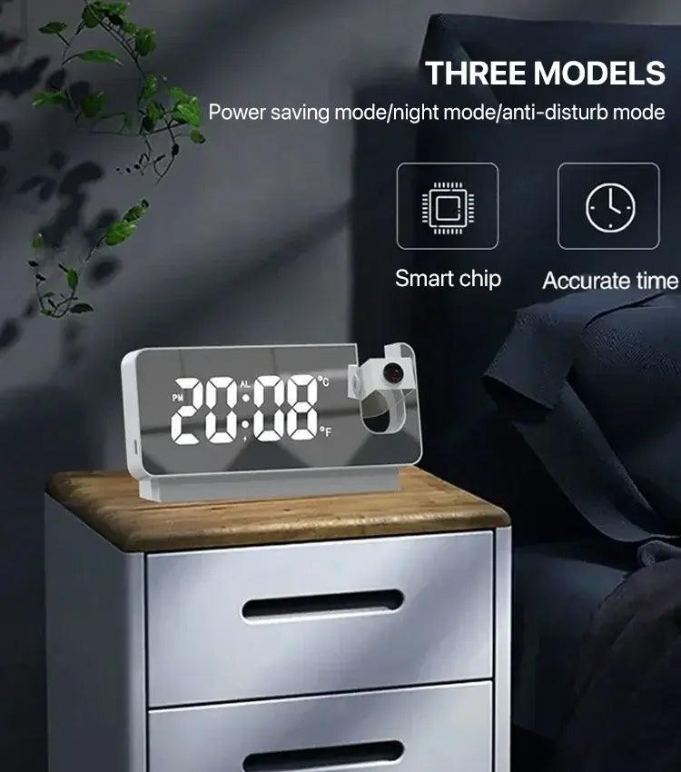 Mirror Projection Alarm Clock