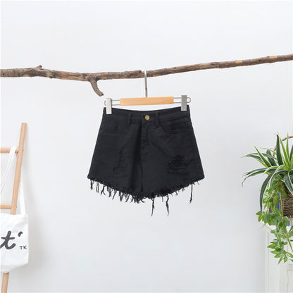 Women's Fashion Loose High Waist Wide-leg Denim Shorts