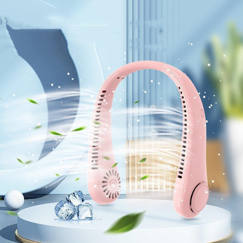 Rechargeable Neck Fan Hands Free USB Mini Fan Traveling Outdoor Sports Fans Portable Lazy Bladeless Hanging Neck Fan