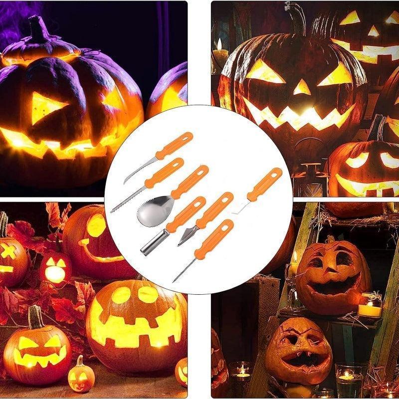 Halloween Stainless Steel Pumpkin Carving Set Fruit Carving Kitchen Gadgets