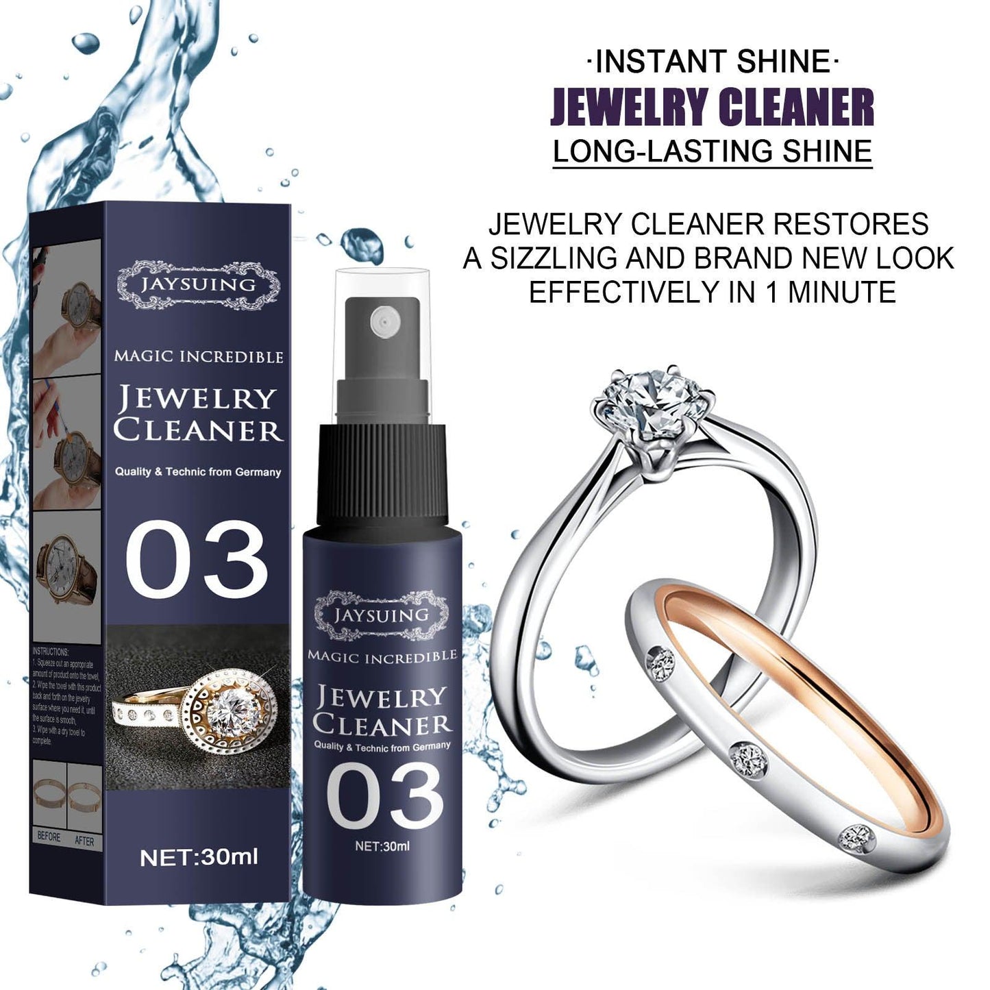 Jewelry Cleaner Watch Strap Decontamination Maintenance Cleaner