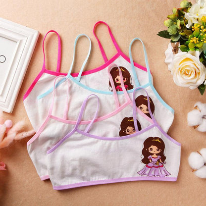 Girls Cotton Cartoon Camisole Underwear Bra