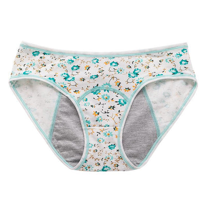 Fashion Ladies Floral Printed Physiological Underpants