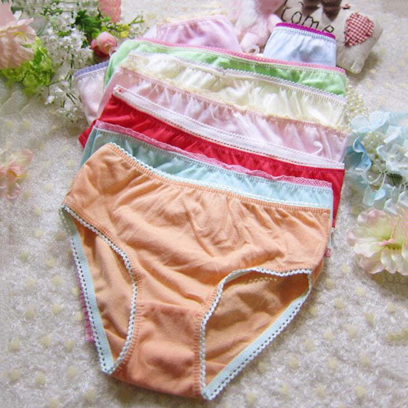 6pcs Kid Brief Underwear Girls Florals Cute Cartoon