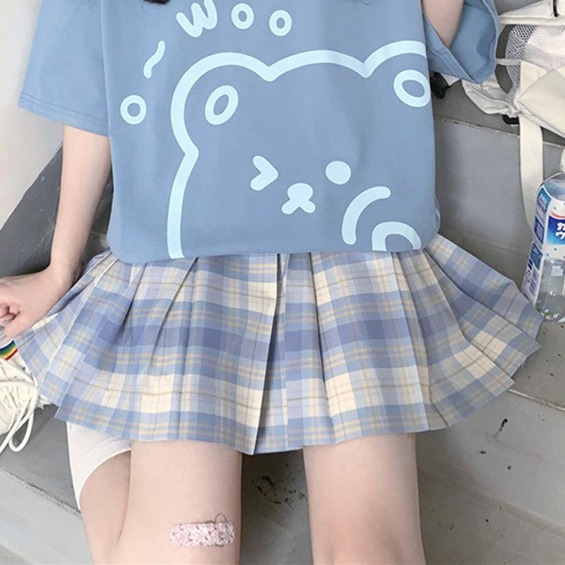 Girls Summer Uniform Short Skirt Suit