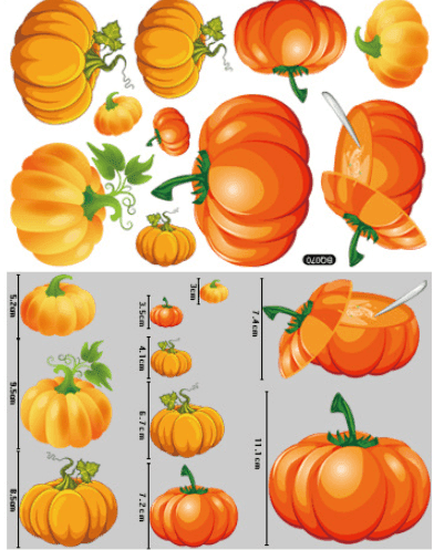 Pumpkin Maple Leaf Creative Static Stickers Thanksgiving Glass Window Decoration