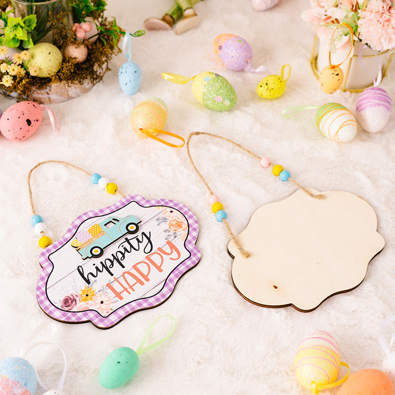 Easter Wooden Bead Hanging Widget