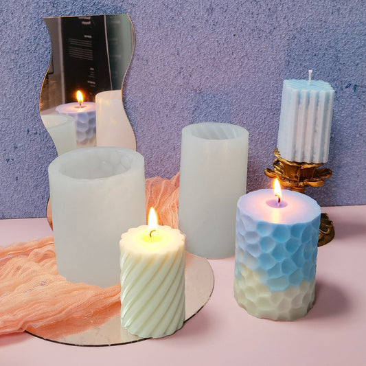 Spiral Cylinder Scented Candle Silicone Mold DIY