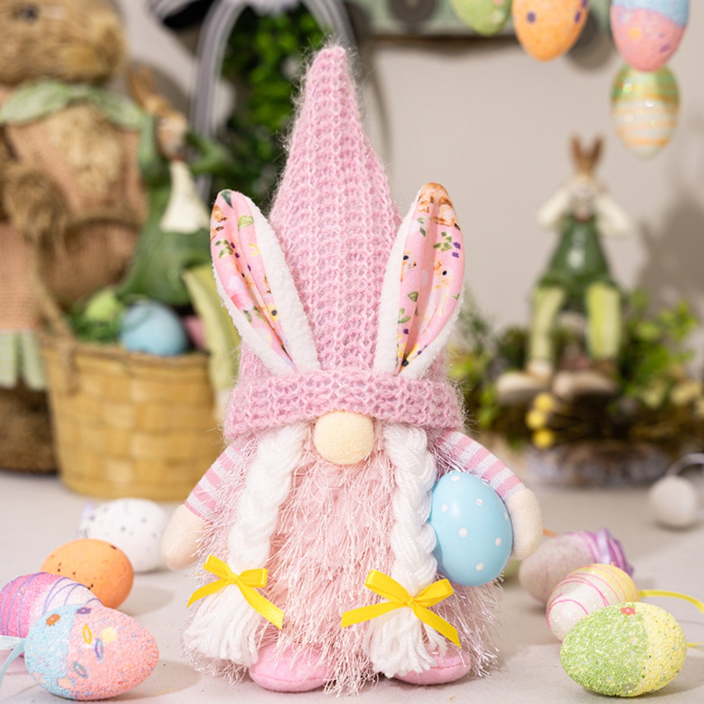 Easter Faceless Doll with Rabbit Ears