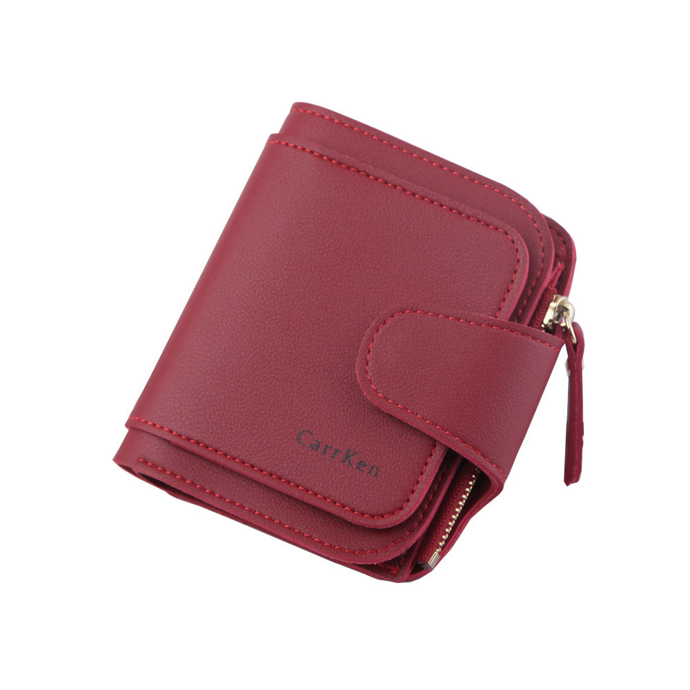 Short Wallet Multifunctional Small Wallet With Zipper