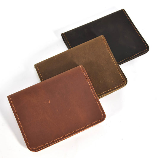 Men's Fashion Retro Leather Wallet Vertical