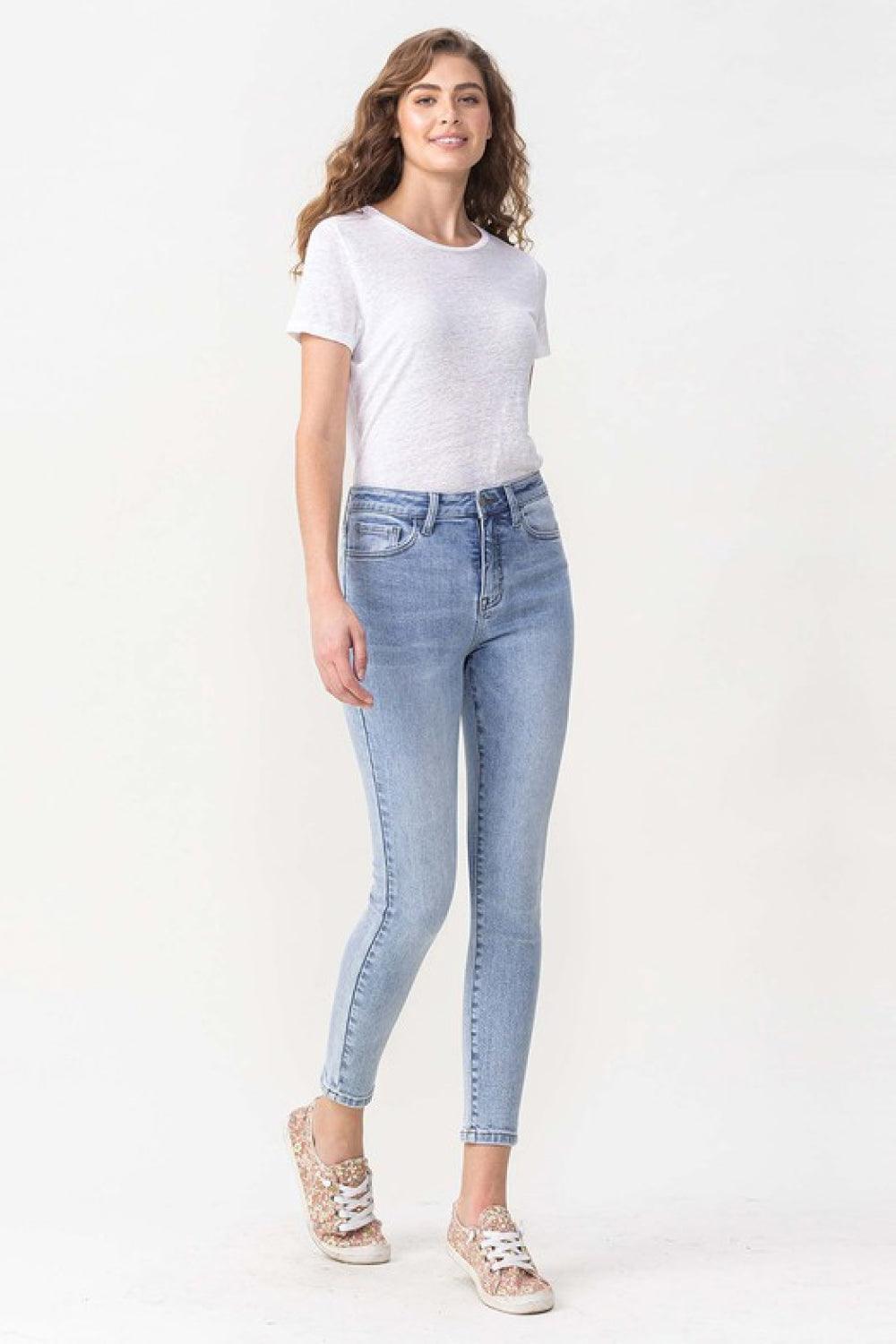 Lovervet Full Size Talia High Rise Crop Skinny Jeans