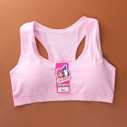 Sports Style Simple Girl Fixed Double Shoulder Strap Underwear