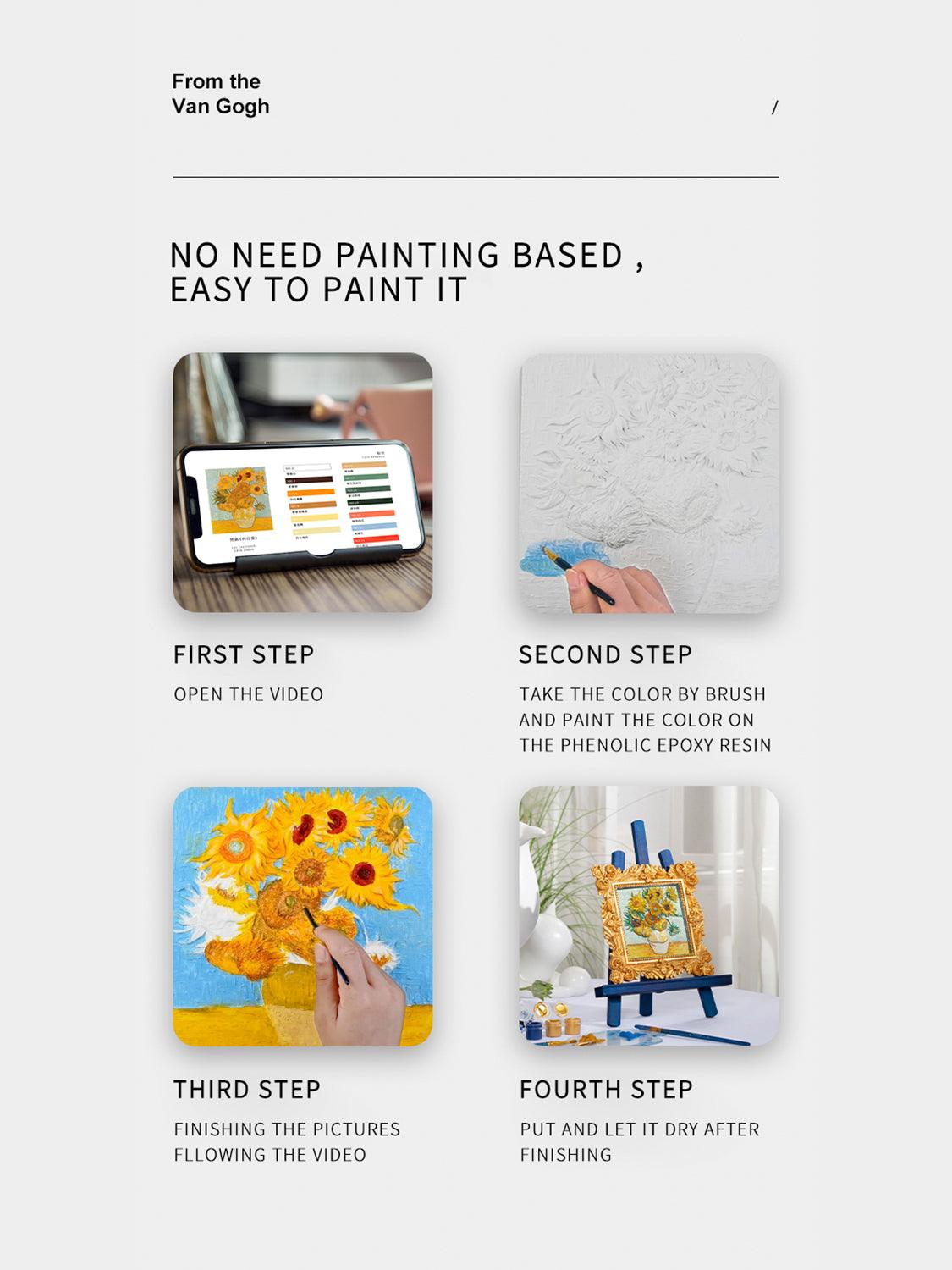 Relief Van Gogh's Starry Night DIY 3D Oil Painting Kit