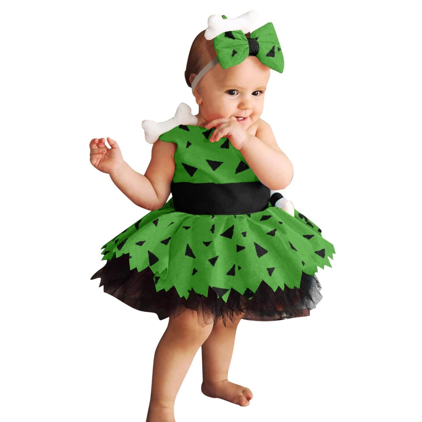 Girls Fashion Simple Halloween Mesh Costume Suit