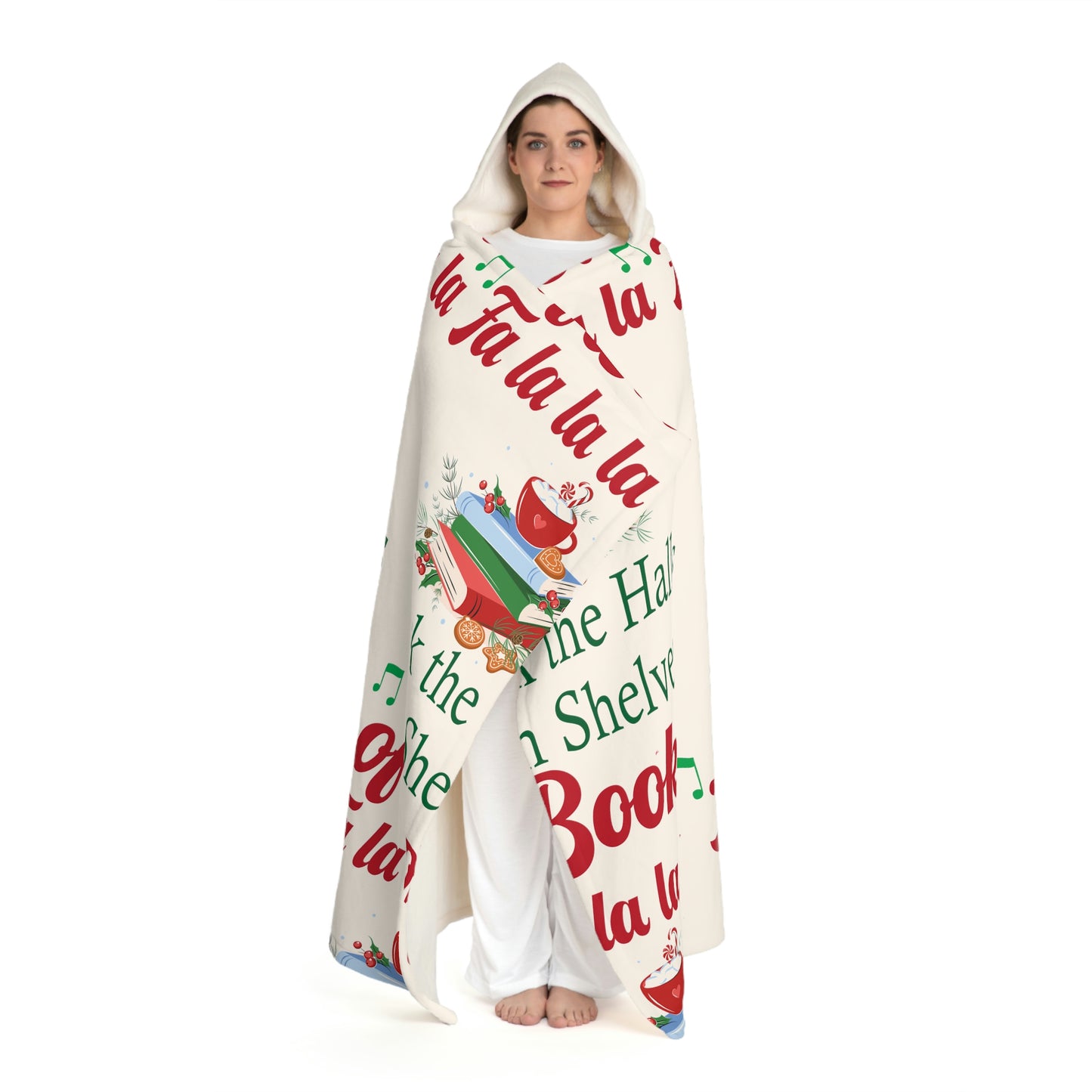 Women's Hooded Sherpa Fleece Blanket