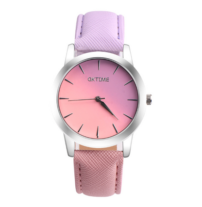 Fashion Casual Retro Rainbow Design Watch Women Analog Quartz Wristwatches Clock   Elegant Lady Wristwatch Woman Time