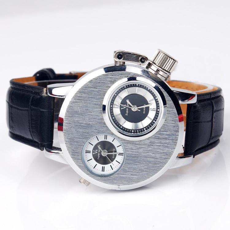 Wristwatch, quartz wristwatch alloy leather student Watch