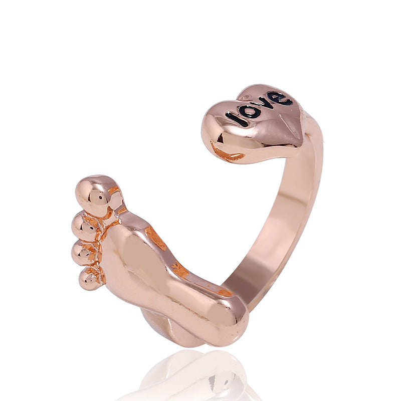 Women's Alloy Jewelry Jewelry Feet Love Ring