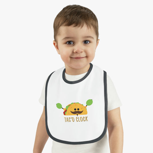 Baby Contrast Trim Jersey Bib